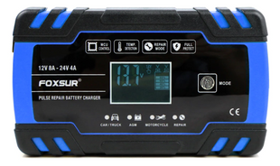 Foxsur 12V/24V 8А Зарядное устройство для аккумулятора с восстановлениям  Foxsur 12V-24V 8A фото