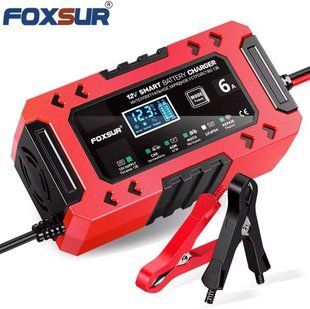 Автоматическое зарядное устройство Foxsur 12v 6A red микропроцессорное  Foxsur 12v 6A red  фото