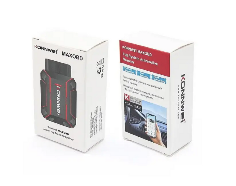 Мультимарочний автосканер Konnwei MAXOBD (OBD-II, Bluetooth 5.2, 12V) Konnwei MAXOBD фото