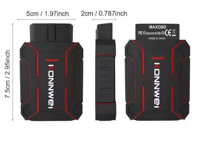 Мультимарочний автосканер Konnwei MAXOBD (OBD-II, Bluetooth 5.2, 12V) Konnwei MAXOBD фото